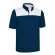 Polo manga corta poliéster 190 g/m2 Azul marino orion/beige arena