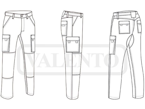 Pantalón laboral personalizado hombre colores variados Metier detalle 1