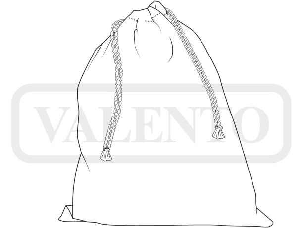Bolsa Kora de poliéster con tacto algodón y cierre cordón detalle 1