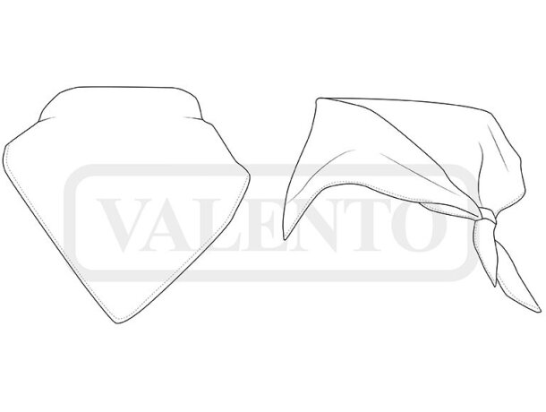 Pañuelo rociero Valento cuadros tradicional en poliéster detalle 1