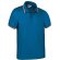 Polo de manga corta publicitario unisex en poliéster 170 g/m2 Maastricht Azul royal/bandera espana