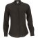 Camisa manga larga mujer Sharon en popelín ligero negro detalle 2