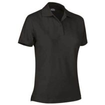 Polo de mujer manga corta 220 gr Valento negro para empresas