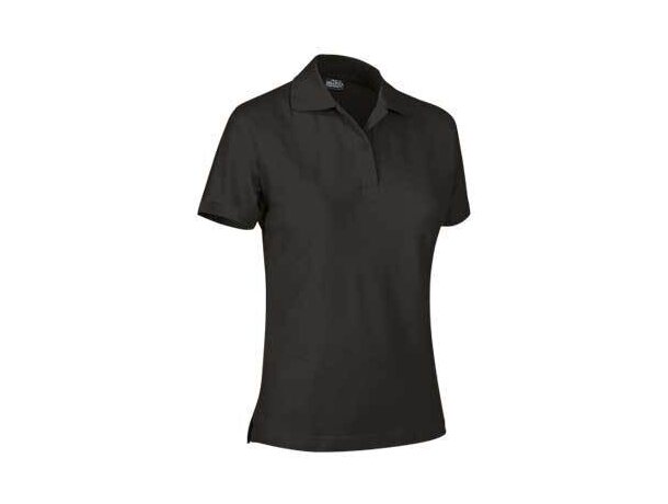Polo de mujer manga corta 220 gr Valento negro para empresas