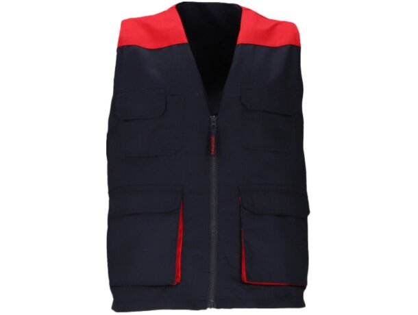 Chaleco trabajo ligero Thunder bicolor multibolsillos detalle 2