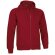 Sudadera con cremallera entera y capucha Valento personalizada roja