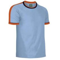 Camiseta manga corta combinada Valento 160 gr Valento azul claro barata