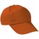 Gorras bicolor de 100% algodón 180 g/m2 Promotion Naranja fiesta
