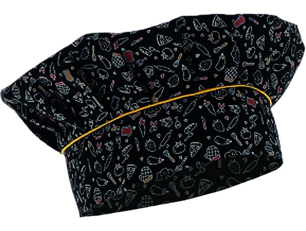 Gorro de cocina Megano en sarga con velcro ajustable detalle 1