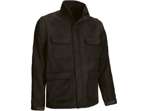 Chaqueta softshell Jeremy azul marino tres capas multibolsillos detalle 1