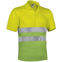 Polo Build amarillo con bandas reflectantes