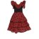 Vestido infantil Buleria con volantes y estampado flamenco detalle 4