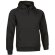 Sudadera de felpa con capucha Valento negra