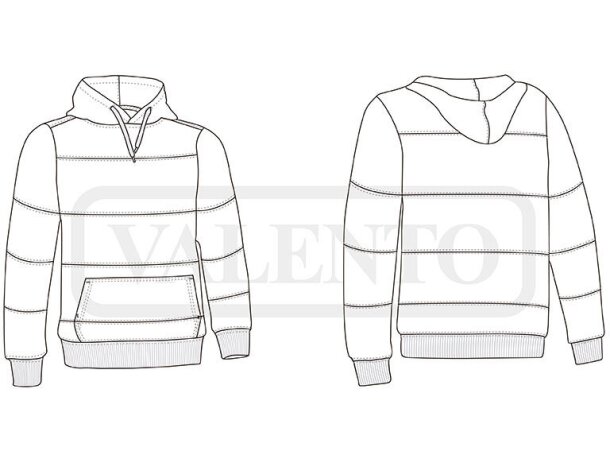 Sudadera Rainbow Valento con capucha y diseño arcoíris detalle 1