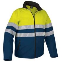 Chaqueta de cuello alto con protección térmica y reflectantes Valento amarillo alta visibilidad personalizada Chaqueta de cuello alto con protección térmica y reflectantes Valento amarillo alta visibilidad personalizada