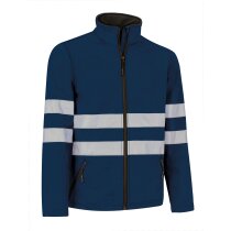 Chaqueta de alta visibilidad Wutan softshell azul marino con cordón