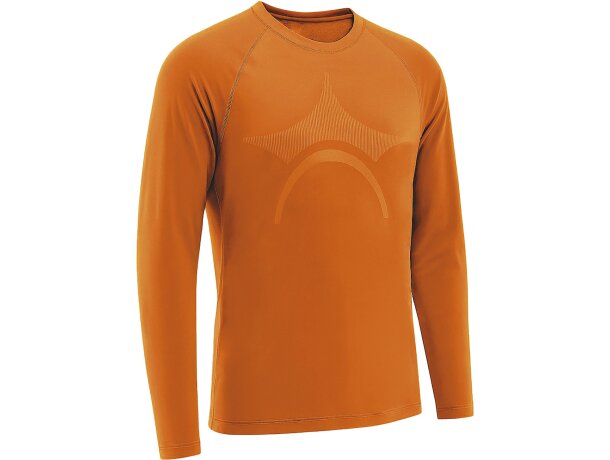 Camiseta térmica elástica Syrax con tecnología seamless detalle 5