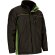 Parka Thunder impermeable bicolor con capucha y acolchado rombos Naranja fiesta/verde manzana
