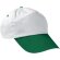 Gorras bicolor de 100% algodón 180 g/m2 Promotion Blanco/verde manzana
