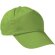 Gorras bicolor de 100% algodón 180 g/m2 Promotion Verde manzana