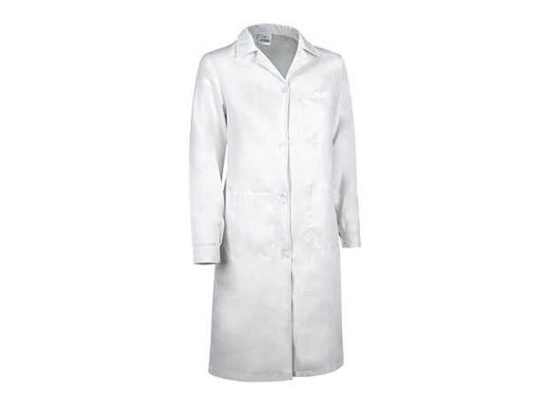 Bata de trabajo para mujer con bolsillos Valento personalizada blanca Bata de trabajo para mujer con bolsillos Valento personalizada blanca