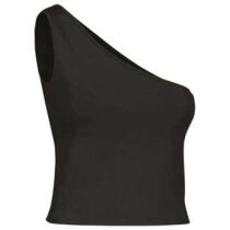 Camiseta 1 manda de mujer Valento negra con logo