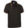 Polo de manga corta publicitario unisex en poliéster 170 g/m2 Maastricht Negro/bandera espana