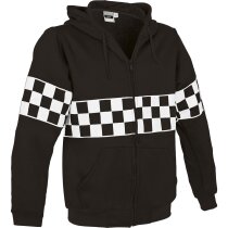 Sudadera con capucha SKA de poliéster con damero estampado