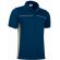 Polo Thunder manga corta bicolor piqué algodón poliéster 220g Azul marino orion-beige arena