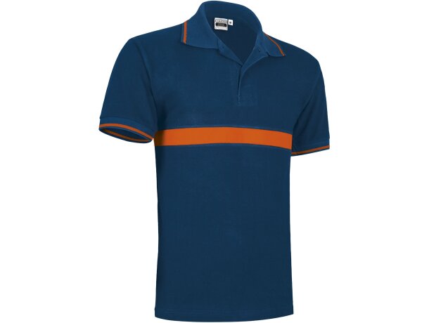 Polo Server piqué 220g algodón azul marino protección civil detalle 5