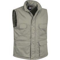 Chaleco Reporter multibolsillos acolchado sarga