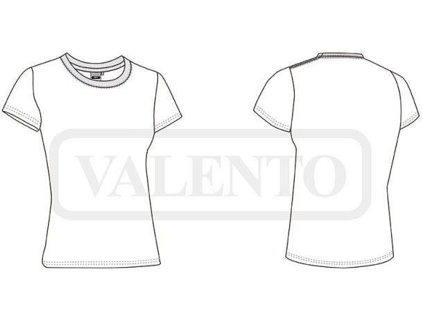 Camiseta Clasica mujer  PARIS Valento detalle 1