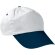 Gorras bicolor de 100% algodón 180 g/m2 Promotion Blanco/azul marino orion