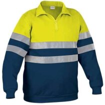 Sudadera de felpa con bandas reflectantes Valento barata amarilla