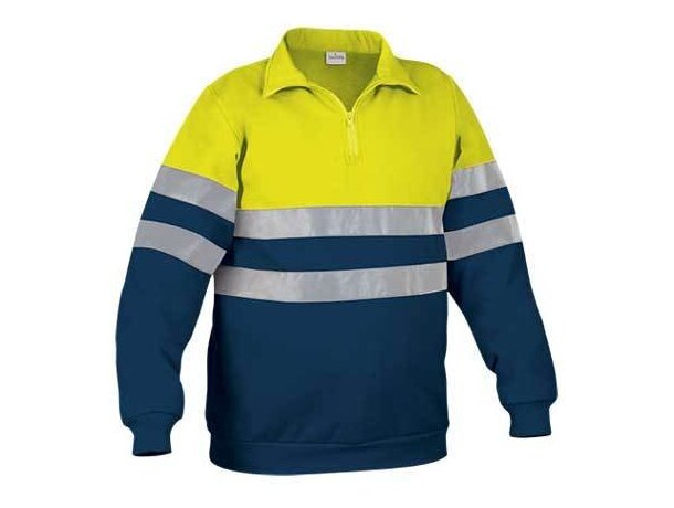 Sudadera de felpa con bandas reflectantes Valento barata amarilla