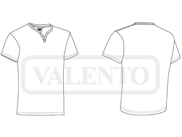Camiseta Cuello pico LUCKY Valento detalle 1