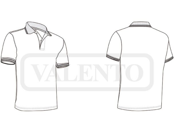 Polos de manga corta publicitarios poliéster 170 g/m2 Jaguar detalle 1