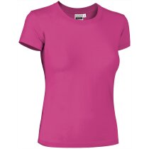 Camiseta ajustada de mujer 190 gr de Valento Valento fucsia personalizado