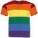 Camiseta manga corta con logo algodón ring spun 160 g/m2 Rainbow detalle 2