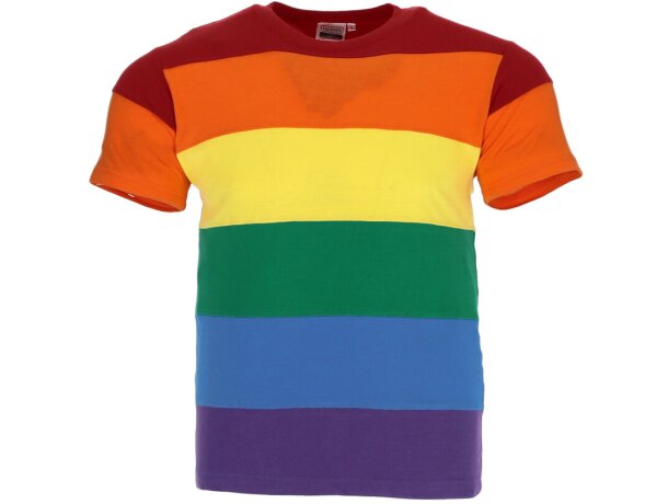 Camiseta manga corta con logo algodón ring spun 160 g/m2 Rainbow detalle 2