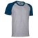 Camiseta manga corta contrastada de Valento 160 gr Valento gris