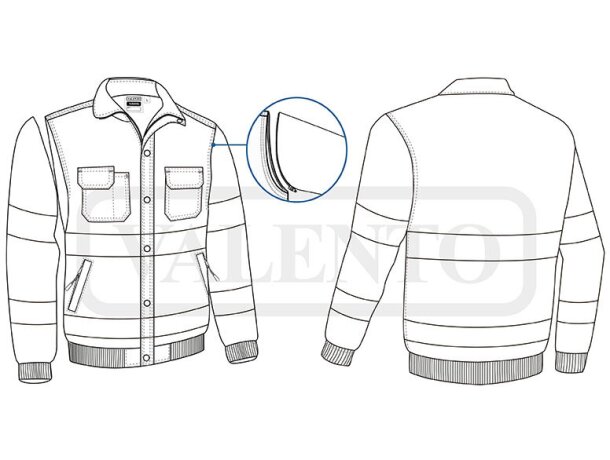 Chaqueta desmontable alta visibilidad Flinders detalle 1