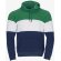 Sudadera Varsity con capucha tricolor bordable para empresas detalle 2