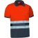 Polo alta visibilidad Delaware bicolor con bandas reflectantes Negro