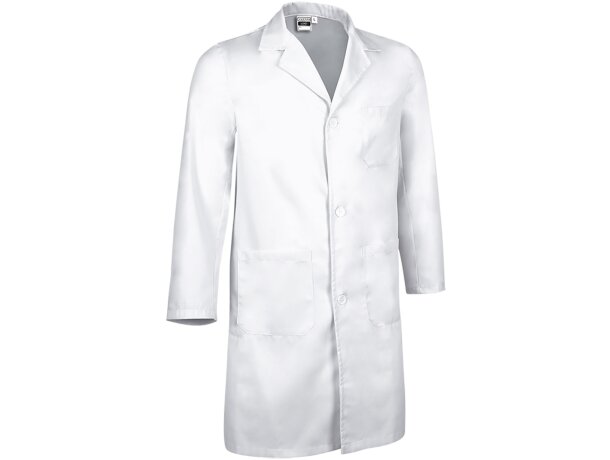 Bata Load sarga poliéster algodón cuello pico bolsillos manga detalle 5