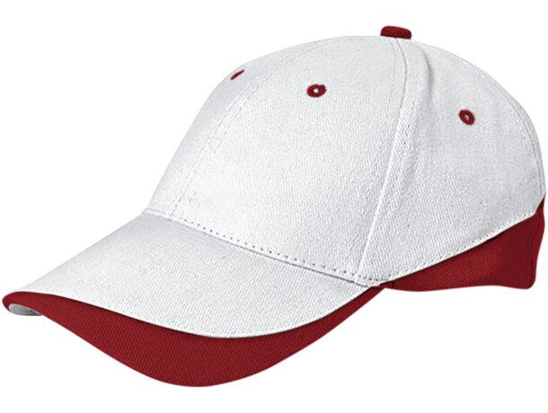 Gorras de béisbol bicolor de algodón suave 270 g/m2 Tuxton detalle 5