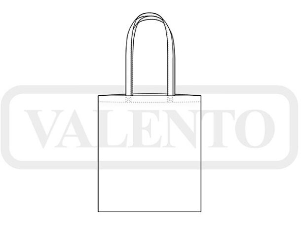 Bolsa tela sublimación Helen poliéster blanco asas reforzadas detalle 1