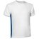 Camiseta técnica LEOPARD Valento personalizada blanca-azul