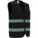 Chaleco alta visibilidad Morgan con bandas reflectantes Negro