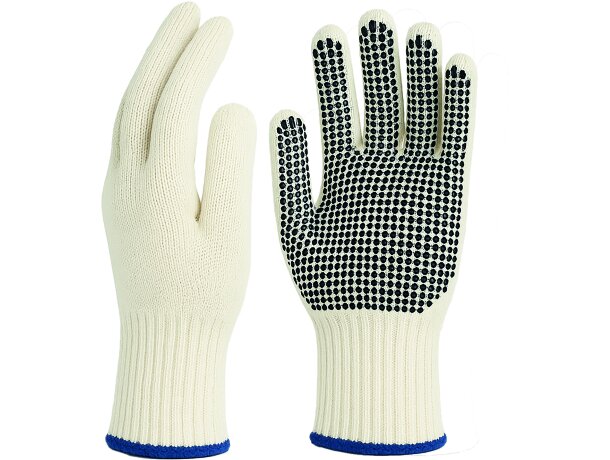 Guantes Marly con puntos PVC en palma naturales